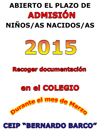 Colegio Plazo admision 2015 100